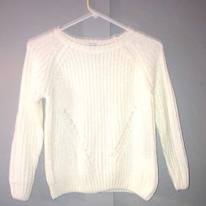 Girls Poof Girl white sweater